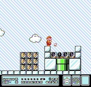 A picture of Fire Mario throwing a fireball, unfreezing a Muncher.