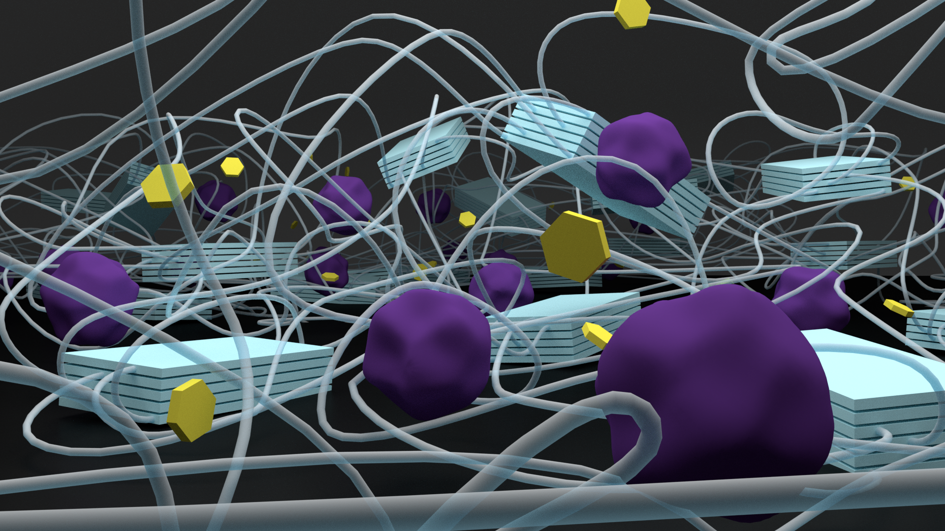 Renders of a biological space.